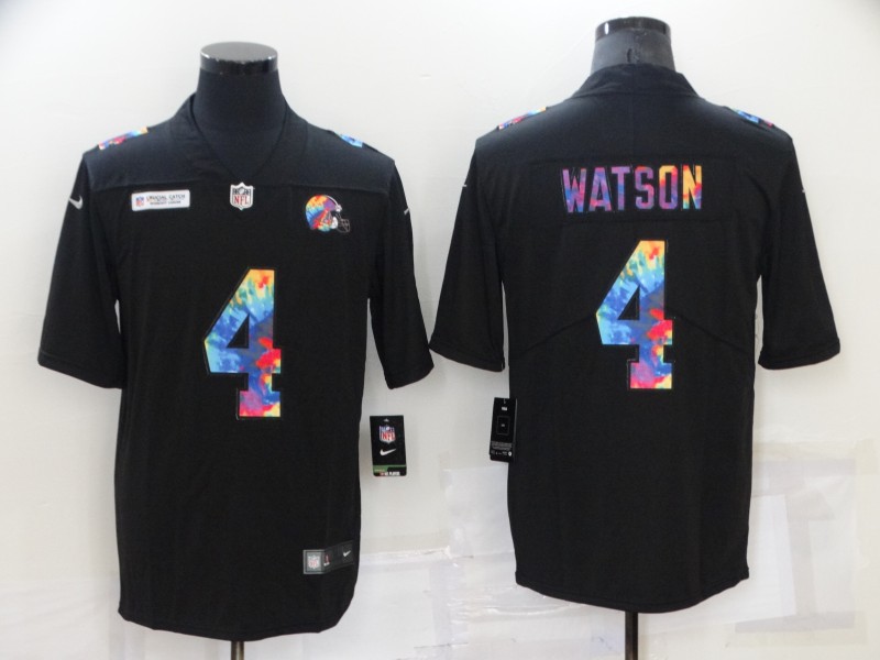 Men's Cleveland Browns #4 Deshaun Watson Black Crucial Catch Limited Stitched Jersey Men's Cleveland Browns #4 Deshaun Watson Black Crucial Catch Limited Stitched Jersey
